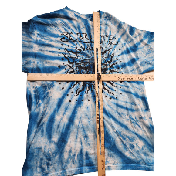 Sublime T Shirt Blue Tie Dye Sun Face Graphic Mens Large Vintage Rock Band Tee - Picture 14 of 16